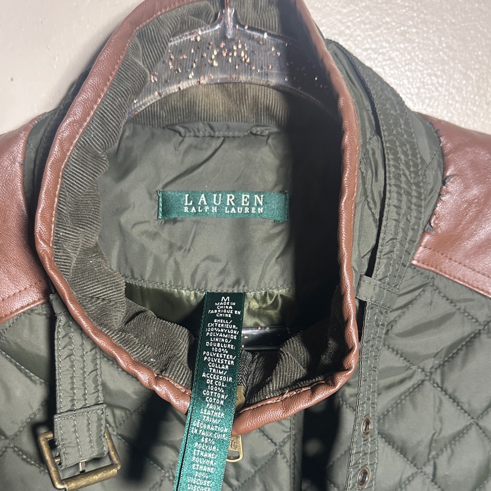 Ralph Lauren Women’s Medium Olive‎ Green Quilted Barn Jacket - Picture 6 of 10